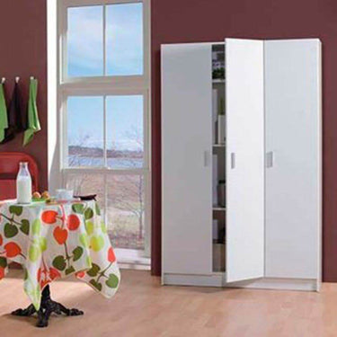 Versatile White Wide 3-Door Storage Cupboard with Adjustable Shelves for Home Organisation - UK Luxury Furniture